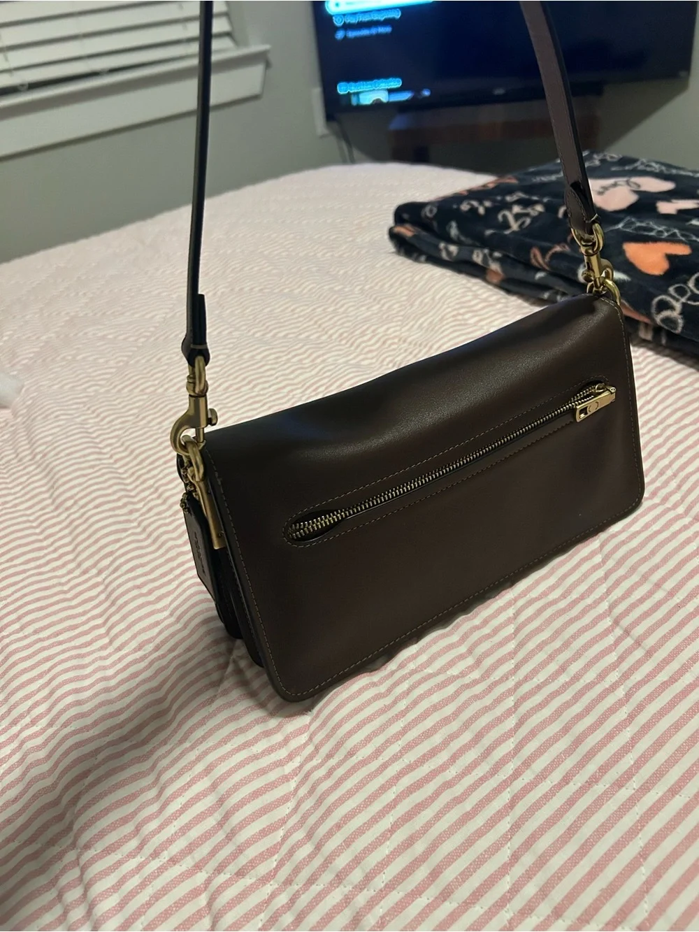 Coach tabby 26 maple  Leather Shoulder Bag with Gold Hardware